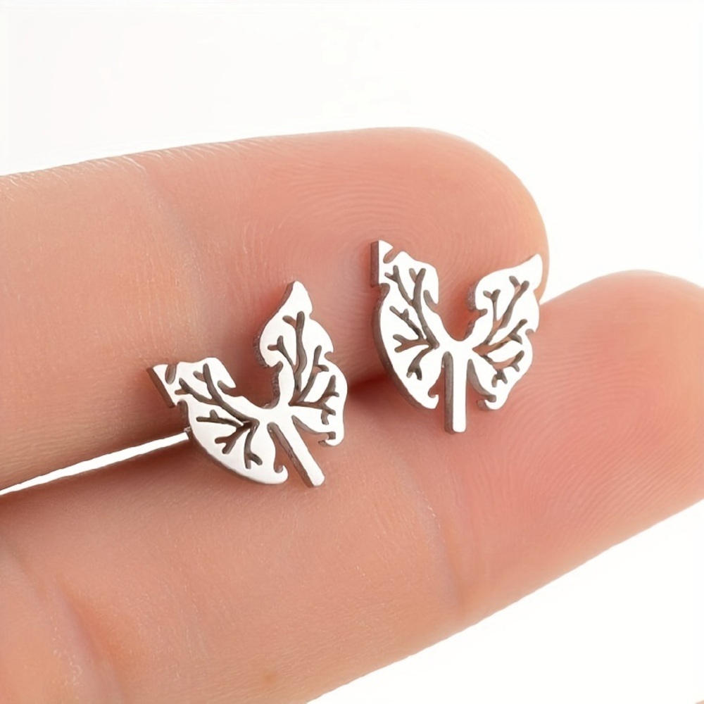 Elegant lung 🫁 titanium steel Earrings please choose from available colours
